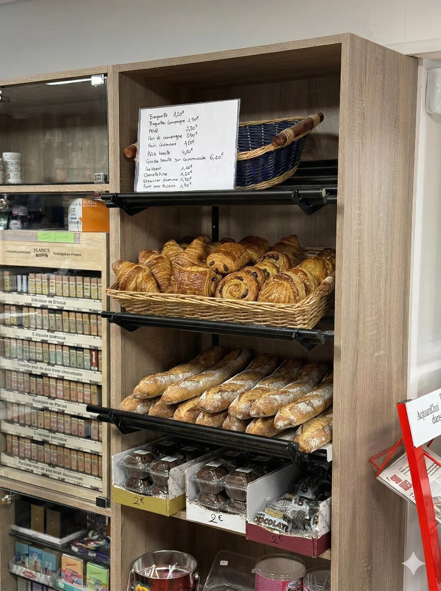 Dépôt de pain frais et viennoiseries